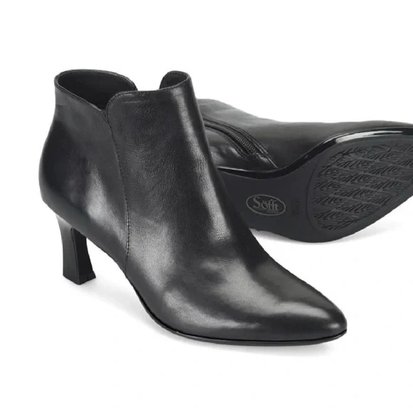 Sofft Shoes Sofft Womens Sleek Black Heeled Boots Poshmark